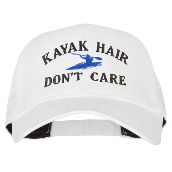 Kayak Hair Don't Care Embroidered Solid Cotton Pro Cap - White OSFM