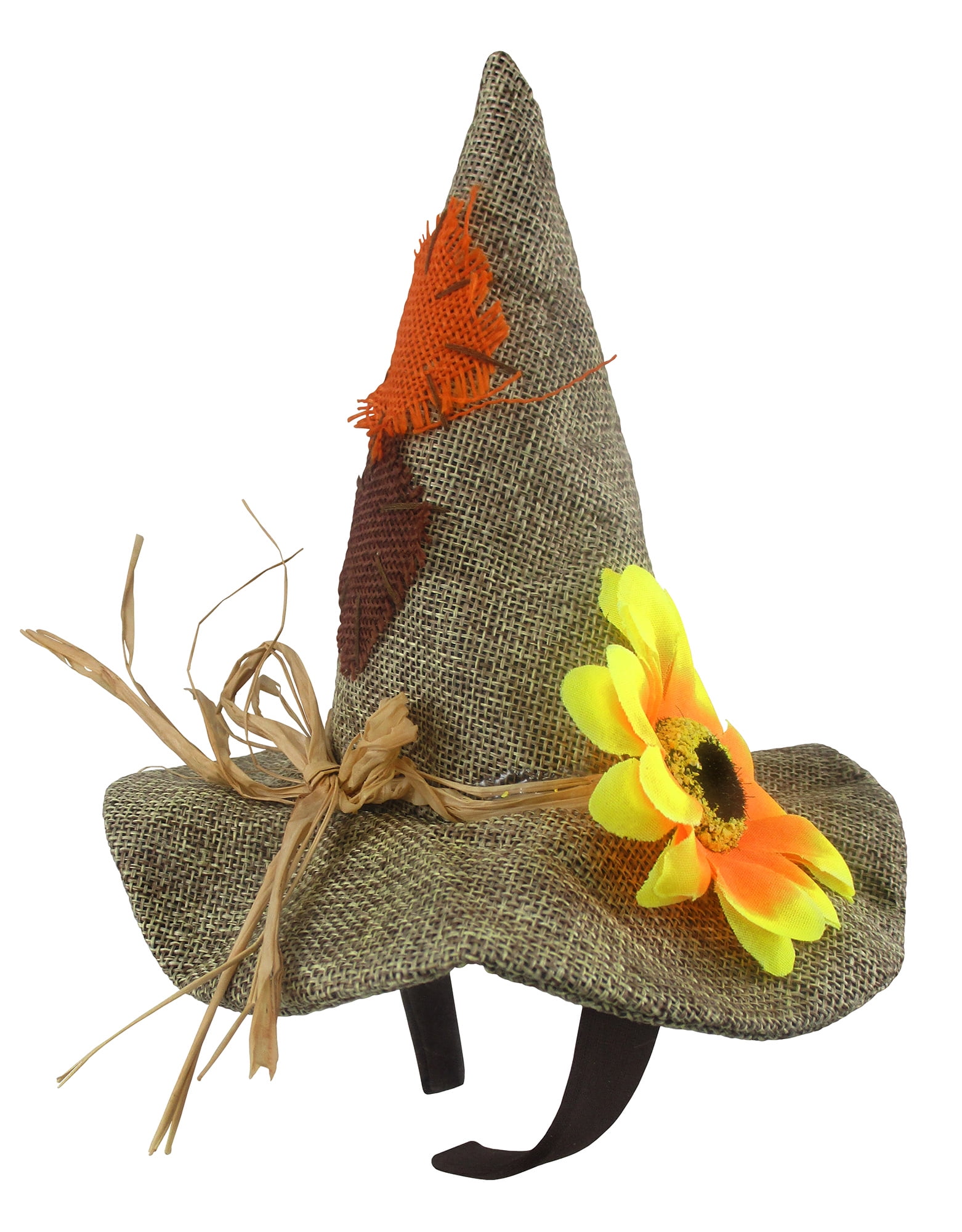 Unisex Adults Mini Scarecrow Hat On Headband Flower Halloween Costume