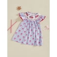 thumbnail image 5 of BemeyourBBs Kids Toddler Baby Girls 4th of July Dress Outfit Patriot Fourth of July Independence Day Clothes Flag Embroidery Dot Plaid Print Short Sleeve Dress Toddler Girl Summer Outfit, 5 of 9