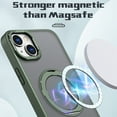 thumbnail image 2 of For iPhone 14 Case Magnetic, Compatible with Magsafe Matte Back Cover Rotating Kickstand Bumper Rugged Phone Case Cover for Apple iPhone 14, Green, 2 of 6