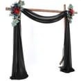 thumbnail image 2 of Cortina de tela negra con diseño de arco para bodas, fácil de limpiar, ideal para fiestas de bodas y eventos., 2 of 13