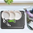 thumbnail image 3 of UYGDUY-Dish Drain Board & Drying Rack Tray for Kitchen - Ideal Rigid Drainboard, Plate & Glass Drainer Tray, Dish Drain Boards for Kitchen Counter, 12.75 x 17.25 - Black, 3 of 3