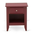 thumbnail image 4 of East West Furniture 3-piece Wood Fannin Bedroom Set in Beige/Burgundy, 4 of 8