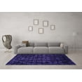 thumbnail image 3 of Ahgly Company Indoor Round Abstract Purple Modern Area Rugs, 5' Round, 3 of 4
