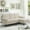 Beige, variant on MERITLIFE 3-Piece Modular Sectional, Textured Dark blue Fabric,Modern Linen Fabric L-Shaped Couch 3-Seat Sofa Sectional,Dark Blue