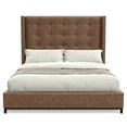 thumbnail image 2 of Alpine Furniture Mundo Upholstered California King Platform Bed in Brown, 2 of 10