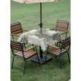thumbnail image 4 of Outdoor Tablecloth with Umbrella Hole for Patio/Picnic/Party/Camping, Sage Green Palm Leaves Waterproof Table Cloth Square Cover Washable, Summer Tropical Botanical Farmhouse (54"x 54"), 4 of 9