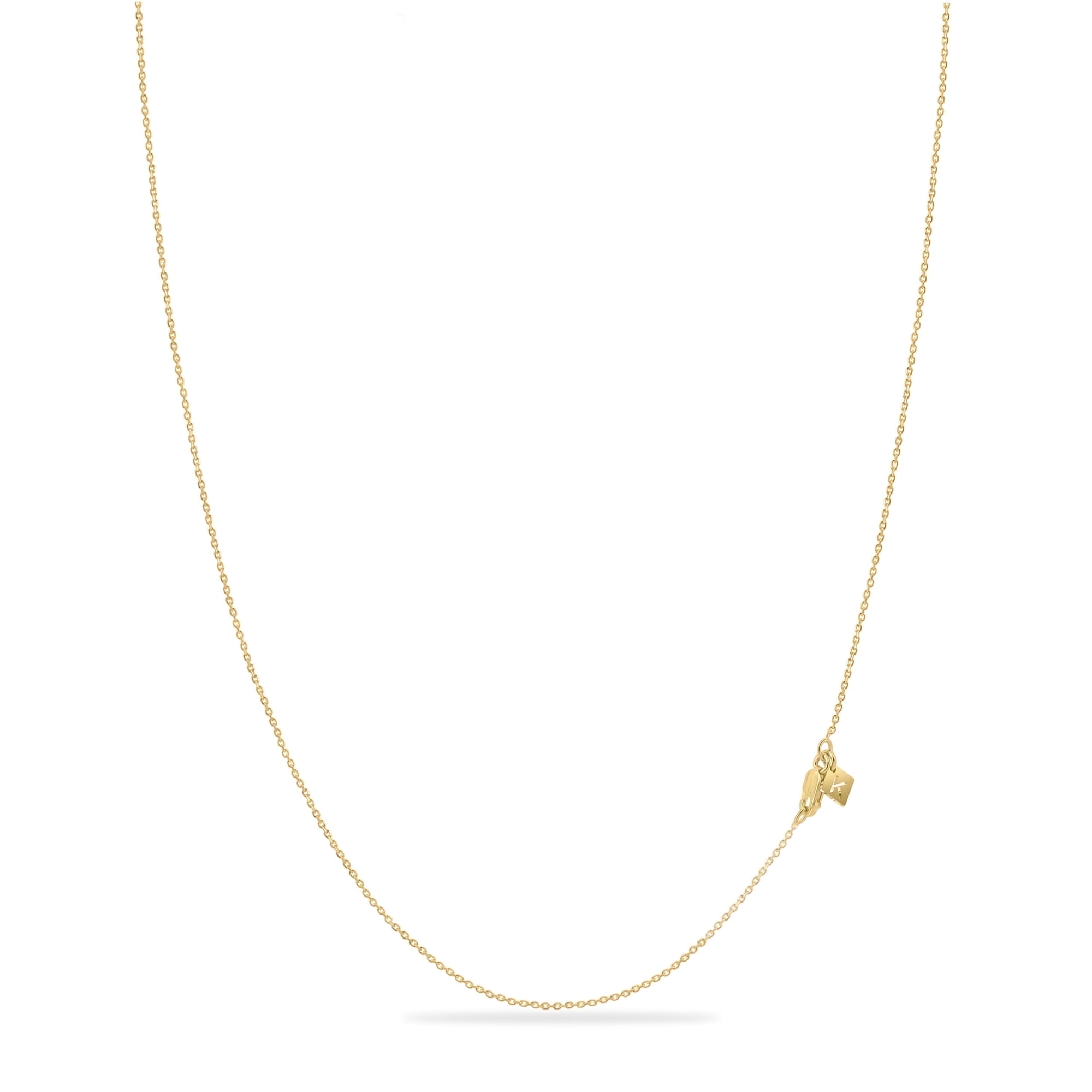Kezef Women's Solid 925 Sterling Silver Cable Chain Necklace , 1mm Diamond-Cut 18 inch