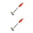 thumbnail image 2 of Transemion Stainless Steel Spoon Non for Slip Good Grip Drizzling Pouring Soup Kitchen Cooking Sauce Spoon Long Handle Serving Shape orange 2Set, 2 of 6
