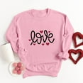 thumbnail image 4 of Qertyioot Sweat-Shirt de la Saint-Valentin pour Femmes, Col Rond Imprimé de Noël Lettres Manches Longues Mode Ample, 4 of 5