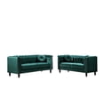 thumbnail image 2 of Uspridefurniture Lueck 2Pcs Velvet Living Room Set, Green, 2 of 6