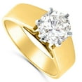 thumbnail image 2 of Pompeii Certified 2Ct Round Diamond Solitaire Engagement Ring 14k Yellow Gold Lab Grown, 2 of 4