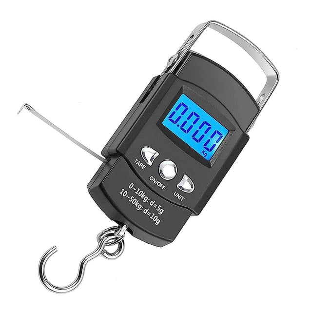 RV Báscula Electrónica para Equipaje, Báscula Digital Portátil, Báscula Digital Portátil para Equipaje con Cinta Métrica, Báscula Digital Portátil Peso Máximo 50 Kg Sailing Electrónica