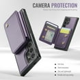 thumbnail image 3 of Samsung Galaxy S23 Ultra Detachable Wallet Case with Card Holder, PU Leather Kickstand Card Slots Case,Double Magnetic Clasp and Durable Shockproof Cover for Samsung S23 Ultra,Purple, 3 of 11