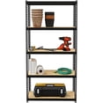 thumbnail image 4 of Pemberly Row Riveted Metal Shelving 5-Shelf Unit 12D x 30W x 60H in Black, 4 of 4