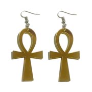 Ankh Acrylic Mirror Earrings (Small)