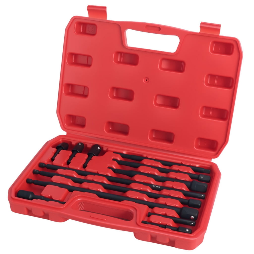 12Pieces Extended Length Impacts Socket Set Heavy Duties Alloy Steel Construction For Tight Space Mechanical Repair