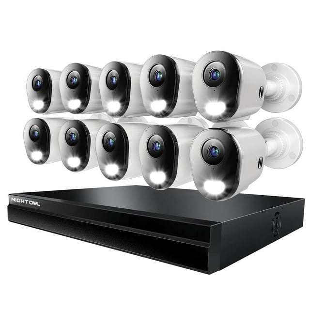 Night Owl 4K PoE Cameras with 4TB NVR Security System, 10pk.