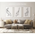 thumbnail image 2 of Koi Fish Drawing Line Art, Set of 3 Poster Prints, Home Wall Hanging Décor, Minimalist Prints, 2 of 3