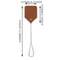 Fly Swatter Heavy Duty Manual Leather Fly Swatter Hanging Flyswatter With Long Wire Handle For