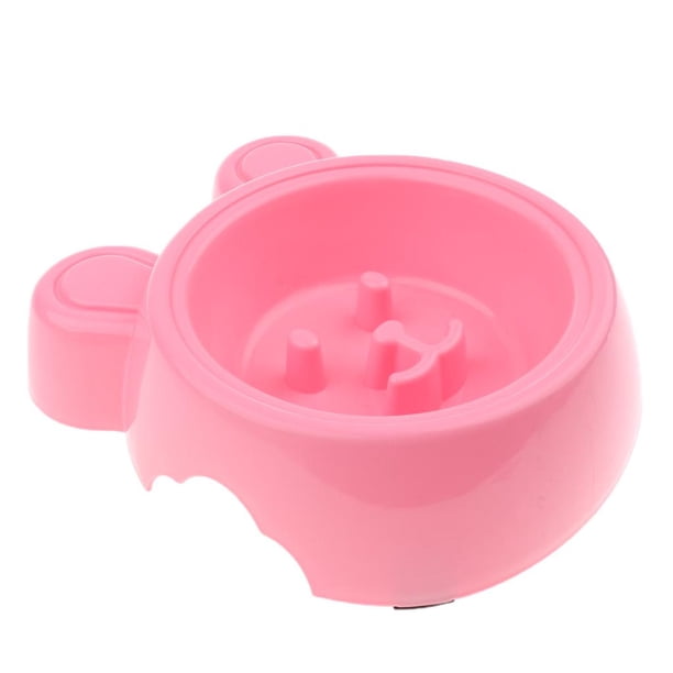 Alimentador Antideslizante para Mascotas Yuyangstore Gulp Choke Rosado 20x8cm