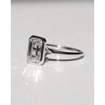 thumbnail image 2 of solitaire jewels 2.25CT Bezel Setting Emerald Moissanit Solitaire Engagement Ring For Women, 14K White Gold, 2 of 5