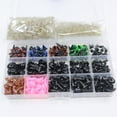 thumbnail image 2 of Narices de ojos de juguete de plástico hecho a mano juguete de bricolaje para hacer arandelas de ojos botones de artesanía de animales de peluche 560 Uds Kit tholdsy HA8455-00B, 2 of 6