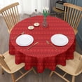 thumbnail image 3 of Christmas Round Tablecloth 70x70in(178x178cm) – Waterproof Polyester Table Cover with Full Print Design, Wrinkle Resistant & Washable for Kitchen Dining Party Decor, 3 of 6