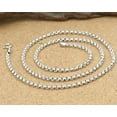 thumbnail image 4 of K-KED Solid 925 Sterling Silver Chain 3mm Cable Rolo Circle Link Necklace 18-32inch-27.5inch, 4 of 6