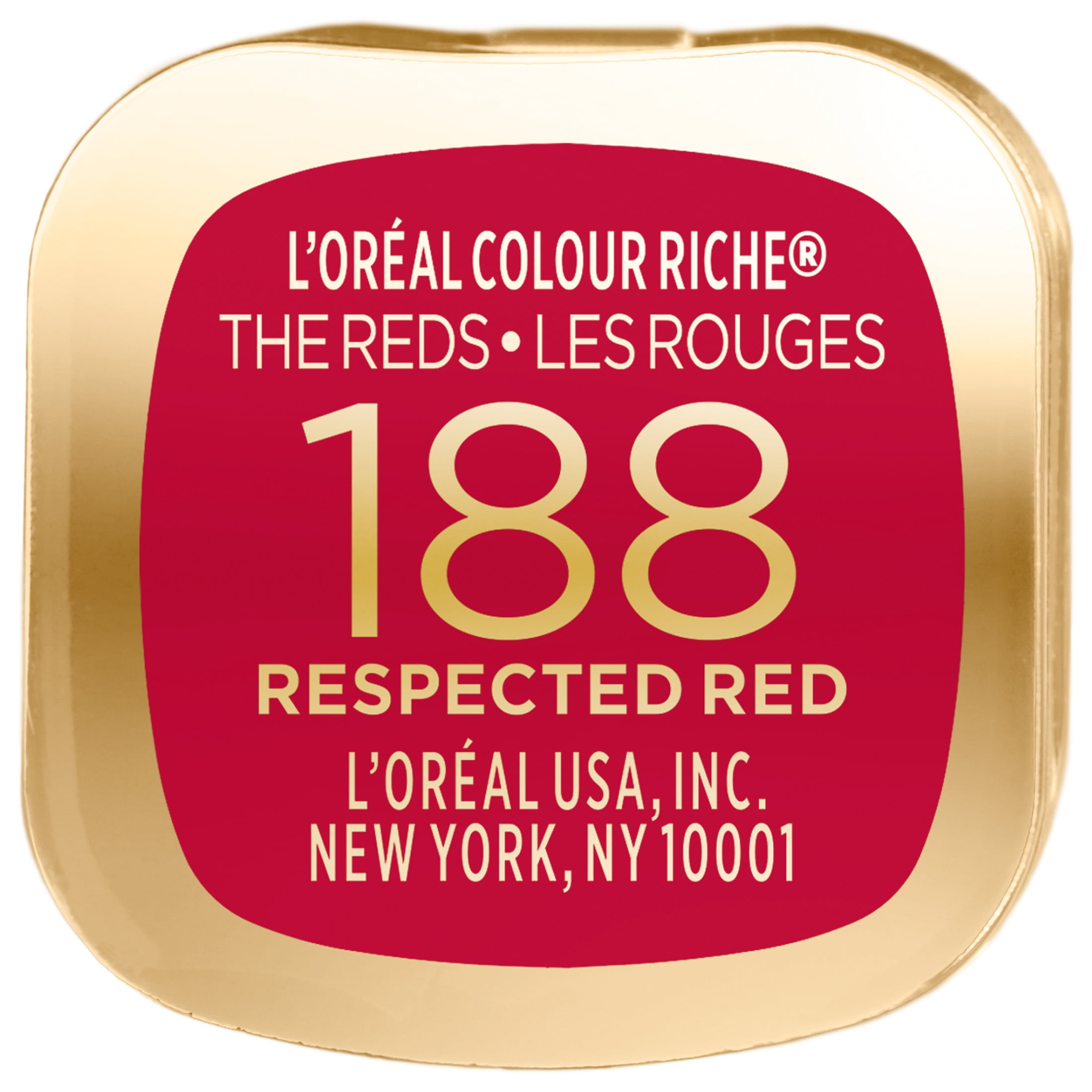 L'Oreal Paris Colour Riche Reds of Worth Satin Lipstick with Intense Color, 188 Respected Red
