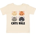 thumbnail image 3 of Inktastic Cats Rule with Cat Heads Boys or Girls Baby T-Shirt, 3 of 5