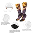 thumbnail image 6 of Lsque Sunshine Cute Cat Sunflower Printed Crew Socks Men's Women's LightWeight Thin Casual Calf Socks ,Knee High Socks,Cotton Socks, 6 of 9