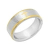 Men's Stainless Steel Two-Tone 7MM Lord's Prayer Wedding Band - Mens Ring