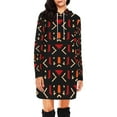 thumbnail image 2 of Hoodie MIni Dress/Bogolan Print (Size:XL;), 2 of 4