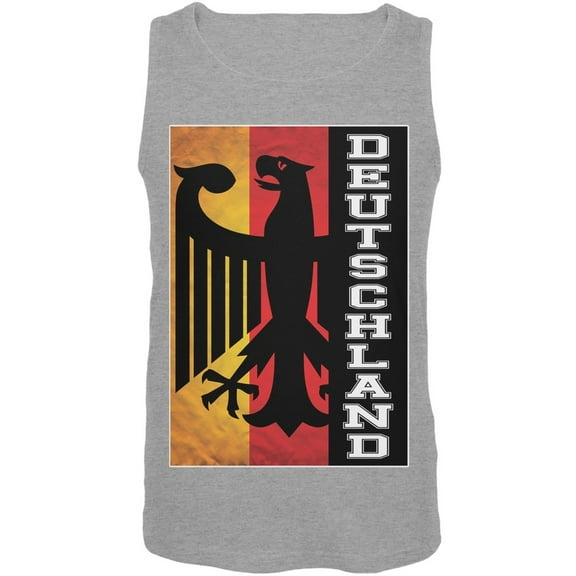 World Cup Germany Deutschland Eagle Silhouette Sport Grey Tank Top - 2X-Large