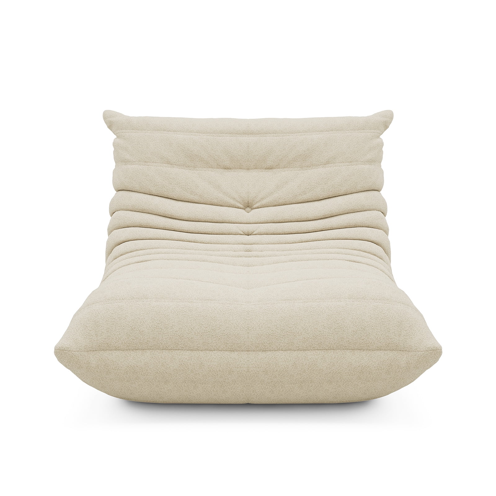 Raffle Pinker Giant Bean Bag Chair Lazy Floor Sofa, Memory Foam Fireside Sofa for Adults, for Living Room Bedroom Dorm Office, White