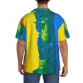 thumbnail image 3 of Fuzoiu Rainbow Colored Print Men's Casual Short,Men's Short Sleeve Shirt,Mens Casual Button Down Shirts,Cuban Collar Summer Shirt for Beach, Vacation, and Outdoor Activities-Large, 3 of 5