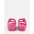 thumbnail image 2 of Wonder Nation Little and Big Boys or Girls Two Buckle Footbed Slide Sandals, 2 of 2