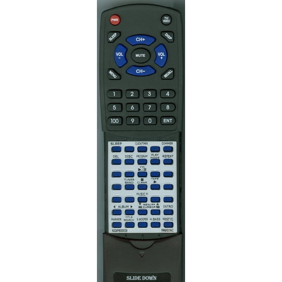 Replacement Remote for PANASONIC RTN2QAYB000029, N2QAYB000029, SCAK640K