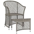 thumbnail image 5 of vidaXL 2 Piece Garden Lounge Set with Cushions Grey Poly Rattan, 5 of 5