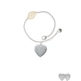 thumbnail image 2 of Delight Jewelry Silvertone You Are More Loved Engraved Locket - Goldtone Leaf Delicate Bracelet, 6.25+1.75", 2 of 4