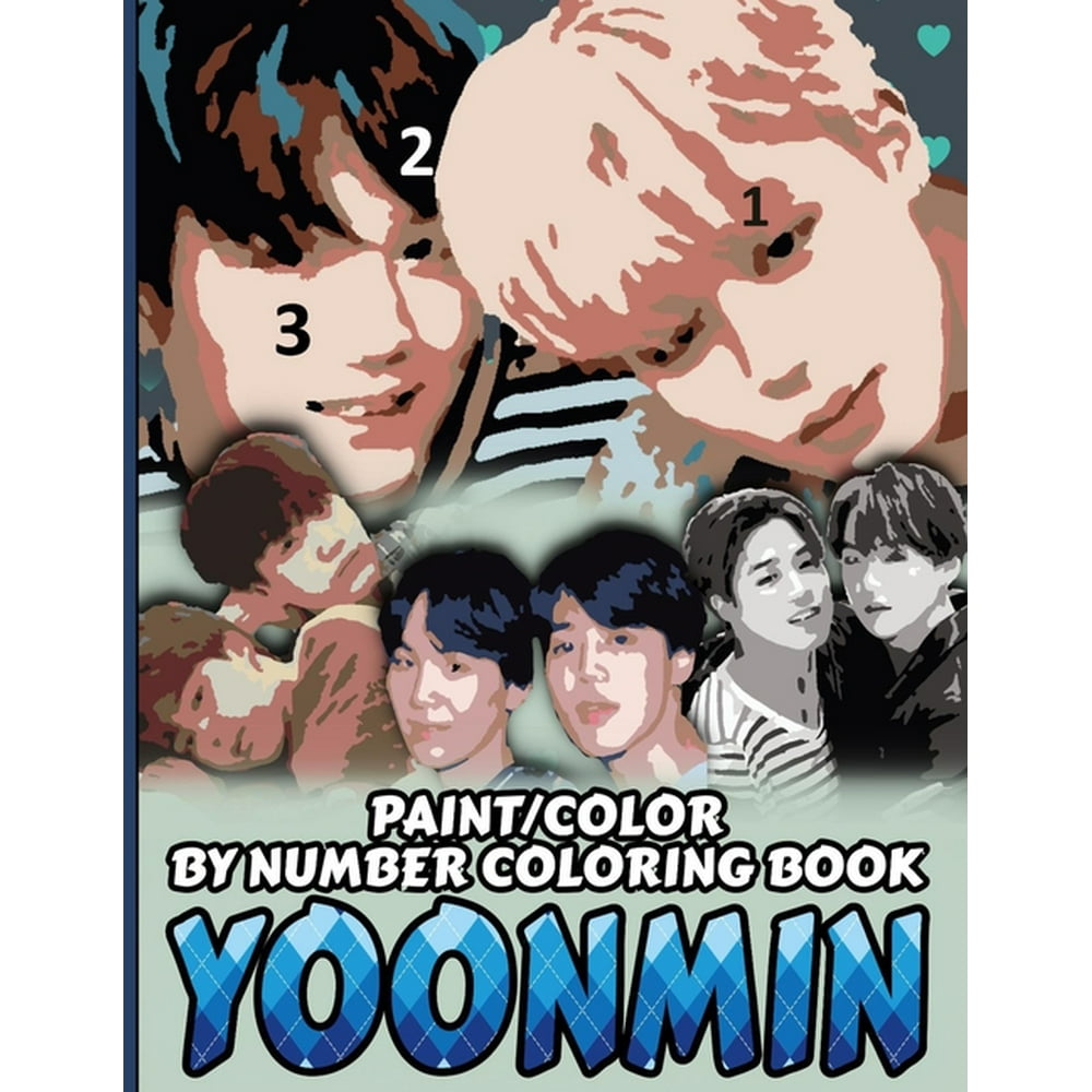 Yoonmin Color/Paint by Number Coloring Book BTS YOONMIN Stress Relief