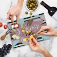 thumbnail image 5 of Saying Cutting Board, Summer Time Lettering with Delicious Doodle Ice Cream Sticks on Striped Background, Decorative Tempered Glass Cutting and Serving Board, in 3 Sizes, by Ambesonne, 5 of 5