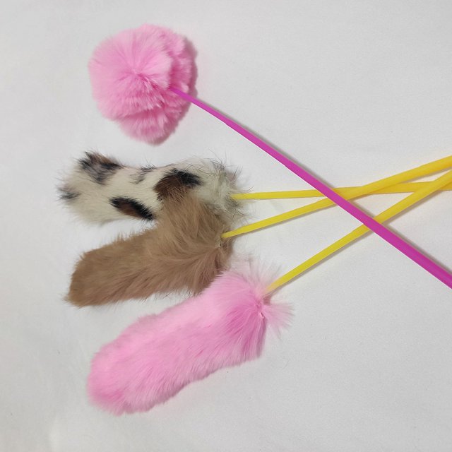 Juguete para gatos con forma de conejo, palo para burlarse de gatos, palanca para gatos, suministros para gatos, suministros para gatos con succión fuerte, suministros para gatos de hadas