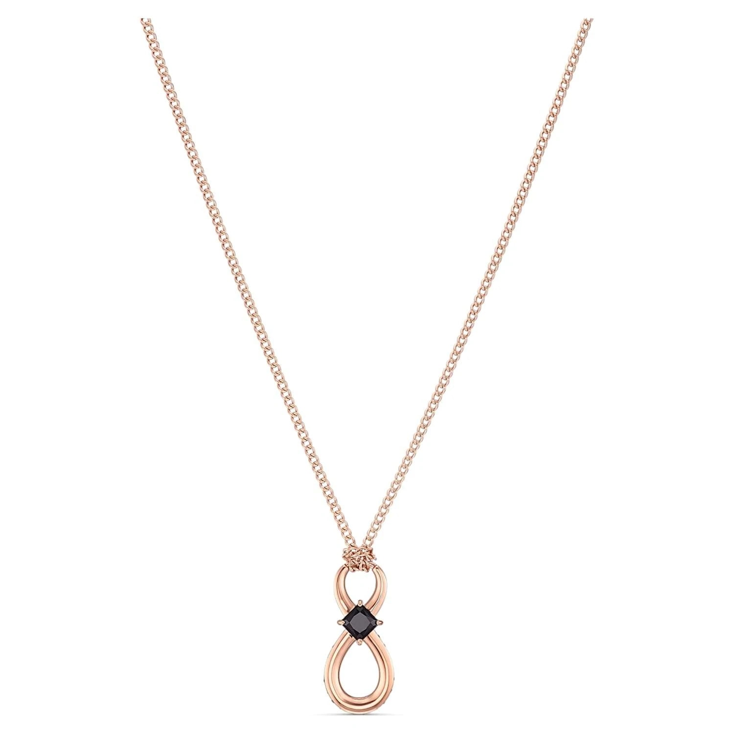 Rose Gold Black Swarovski Infinity Pendant Necklace Kenya Ubuy