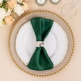 thumbnail image 2 of Efavormart 5 Pack Hunter Emerald Green Striped Satin Cloth Napkins, Wrinkle-Free Reusable Dinner Napkins - 20"x20" For Wedding Party Event Banquet, 2 of 9