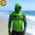 thumbnail image 2 of ZVNAΖH Men's UPF 50+ Sun Protection Hoodie Shirt, Long Sleeve with Built-in Face Cover & Thumb Holes, Quick Dry Activewear, S-3XL, 2 of 5