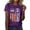 Y-Purple118, variant on CONROSES 250Th Anniversary Usa Women's Short Sleeve T-Shirts Crewneck Patriotic Usa 1776-2026 Graphic 4Th Of July Tshirt Independence Day Tee Blouses for Lady