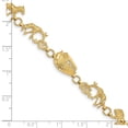 thumbnail image 3 of 14k Yellow Gold Bracelet with station 9.5 mm 7 in Polished and Textured Noah's Ark, 3 of 3
