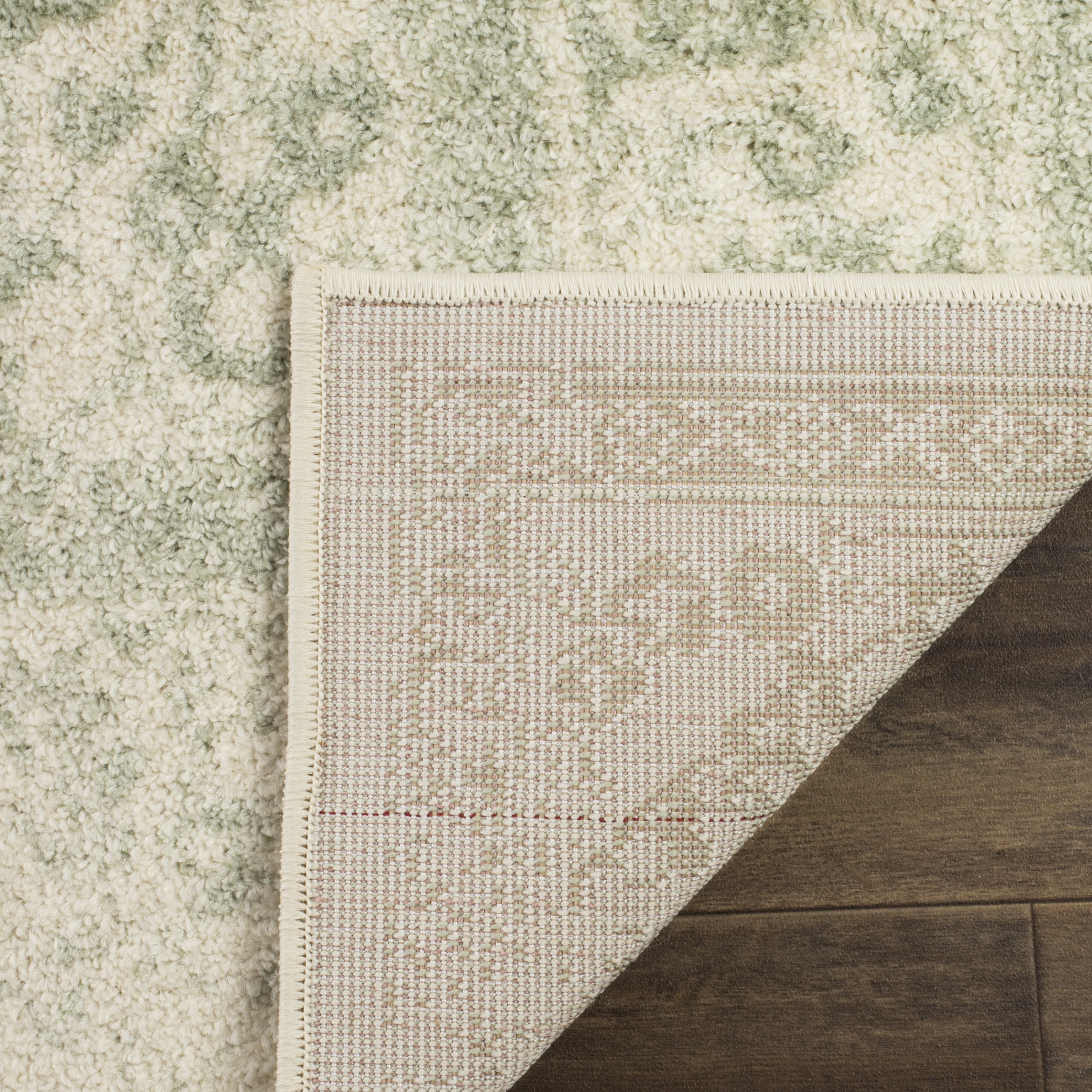 SAFAVIEH Adirondack Wyatt Traditional Distressed Area Rug, Ivory/Sage, 6' x 6' Square - Transitional Modern Design, Ivory & Sage, Ideal for Living Room, Bedroom, Dining Space